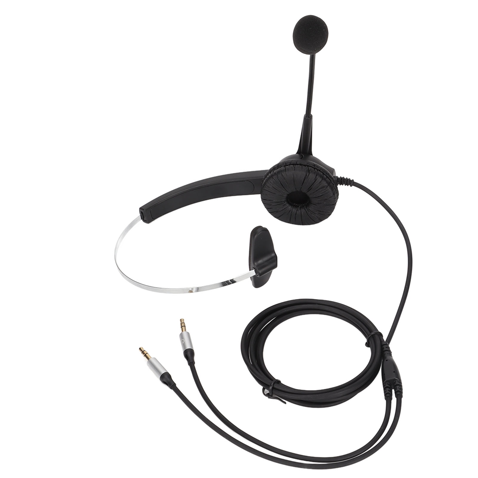 electronics Call Center Headset Mono Noise Cancelling Dual 3.5mm Plug