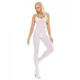 thumbnail image 1 of elegant moments women's opaque bodystocking with open crotch, white, one size, 1 of 2