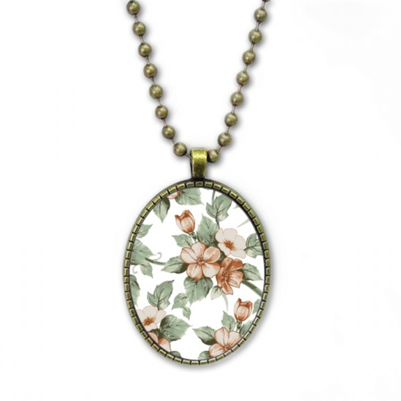 elegant rattan flowers decorative necklace vintage chain bead pendant jewelry collection