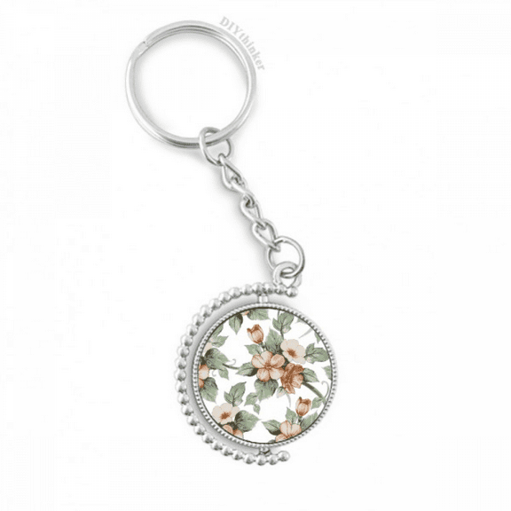 elegant rattan flowers decorative rotatable keyholder disc accessories chain clip