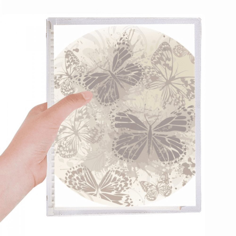elegant vintage grey wallpaper notebook loose diary refillable journal statiry