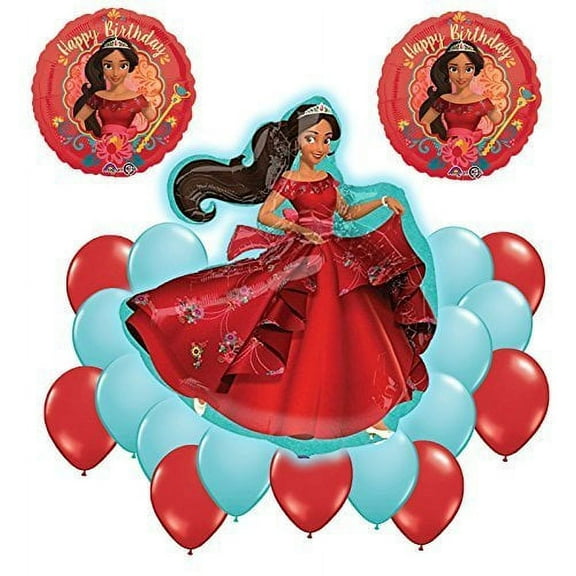 elena of avalor supershape happy birthday balloon bouquet decoration kit 20pc