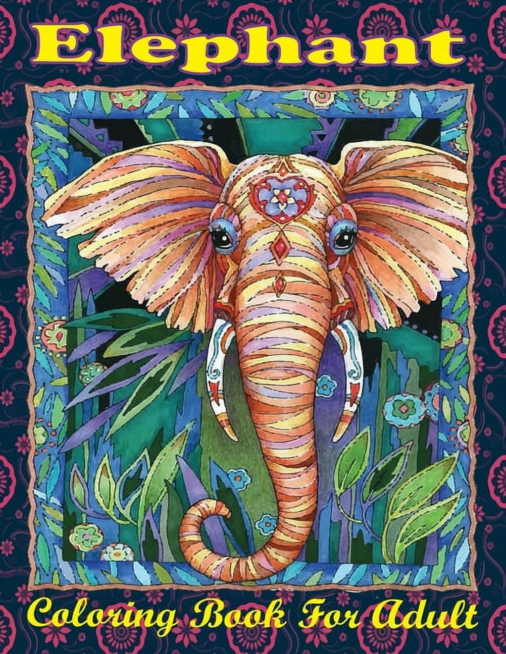elephant coloring book for adult (Adults 30 Beautiful Elephants Design) (Paperback)