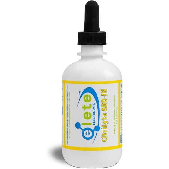 elete CitriLyte Electrolyte Add-in Hydration Drops | Sodium, Magnesium, Potassium & Trace Minerals | Slight Lemon Flavor, All Natural | Leg and Muscle Cramp Relief | 4 Ounces