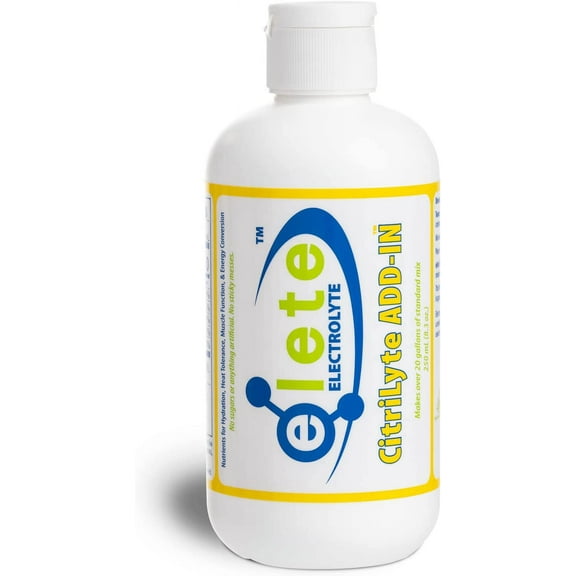 elete Citrilyte Electrolyte Add-in Hydration Drops | Sodium Magnesium Potassium & Trace Minerals | Slight Lemon Flavor, All Natural | Cramp Relief | Transform Any Drink into a Sports Drink, 8.3oz