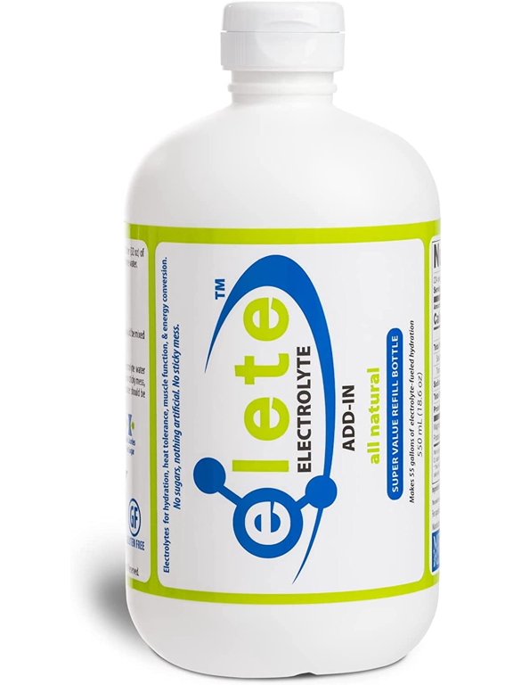 Electrolyte Add-in Hydration Drops | Sodium, Magnesium, Potassium & Trace Minerals | Unflavored | Transform Any Drink into a Sports Drink, 18.6oz Refill Size