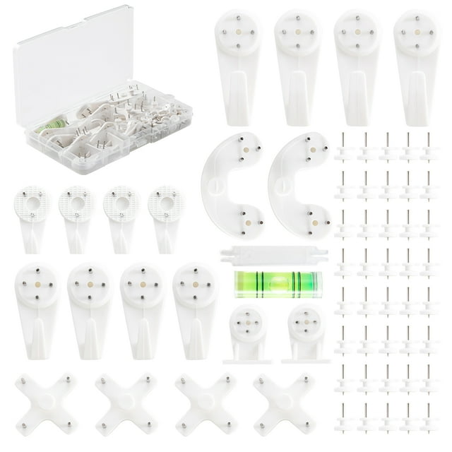 eletecpro 62 Pcs Picture Hanging Kit for Picture Frame, Concrete Wall ...