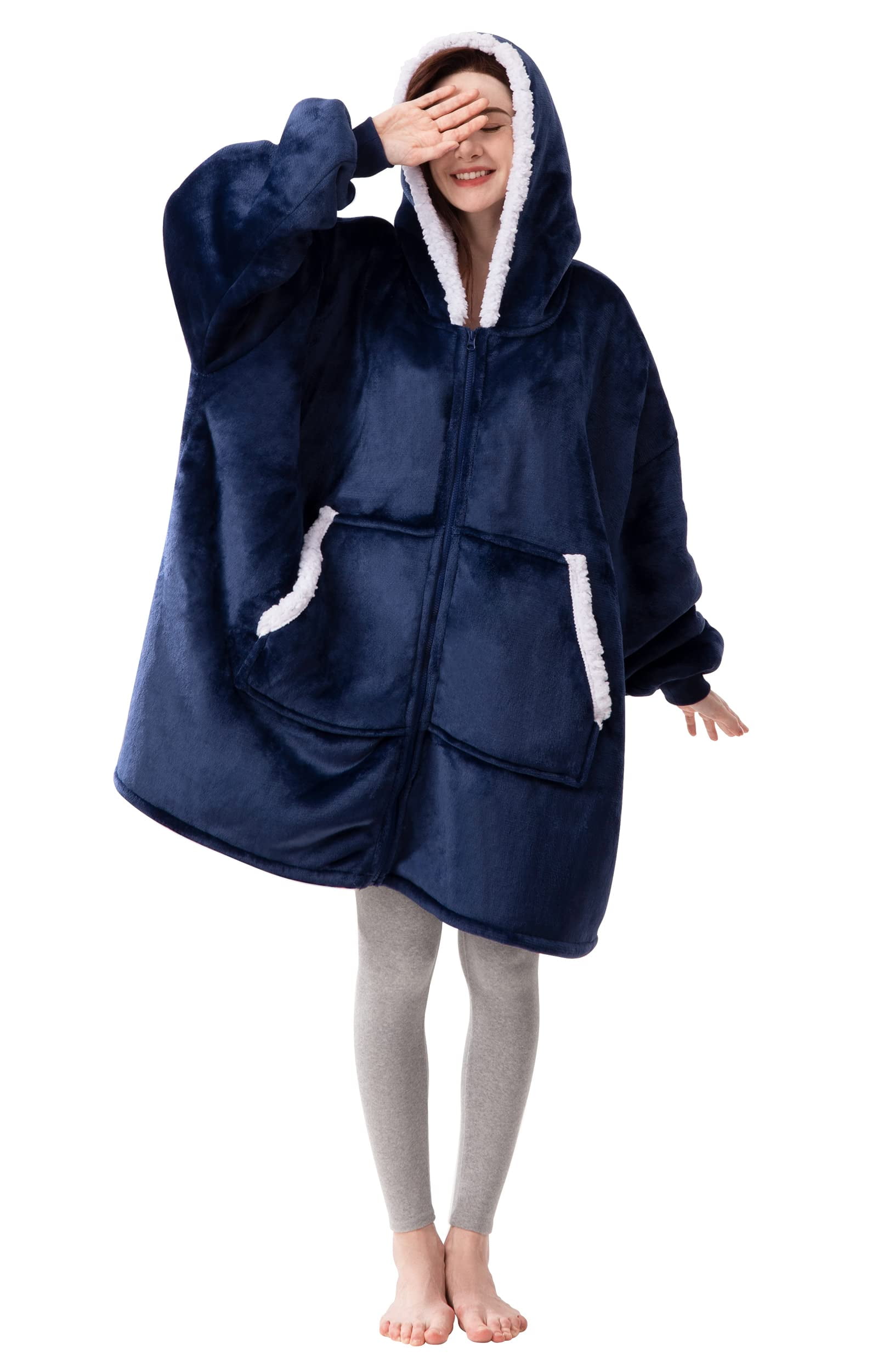 eletecpro Wearable Hoodie Blanket Oversized Sweatshirt for Adult and