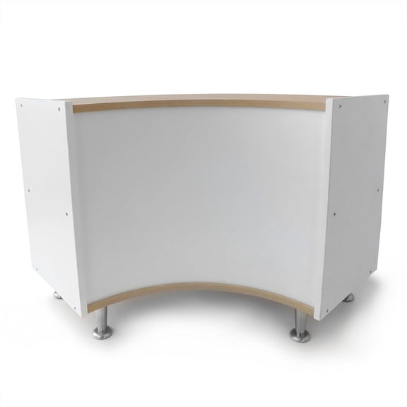 elevatED Curve In Storage Cabinet 27H in Brown and White Color