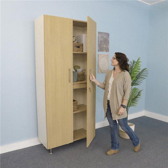 Elevated WB1956 81.75 x 36 x 15.75 in. Tall & Wide Cabinet - Brown & White