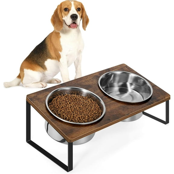elevated dog bowl, large raised dog bowl rack, suitable for large, medium and small dogs