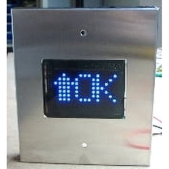Buy Elevators Dot Matrix Position Indica, DOT MATRIX SM Surface Mount LED Blue Stainless Steel ,1 Pack , 1,2" Height Characters