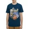 thumbnail image 1 of elevenparis Men's Need My Space Graphic Tee in Majolica Blue-Size Medium, 1 of 3