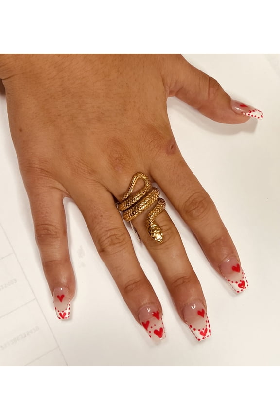 gold plate snake ring size: 8