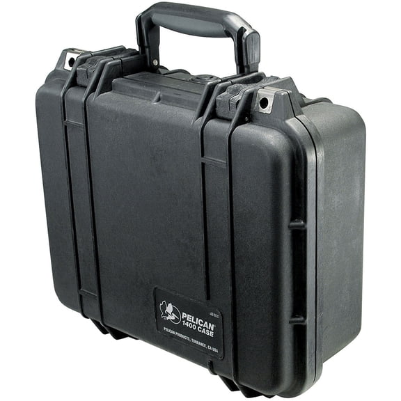 elican Protector 1400 Series Accessory Case with Pick N Pluck Foam for Electronics, Black