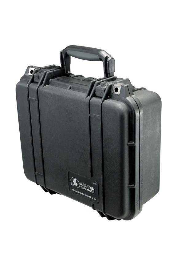 elican Protector 1400 Series Accessory Case with Pick N Pluck Foam for Electronics, Black