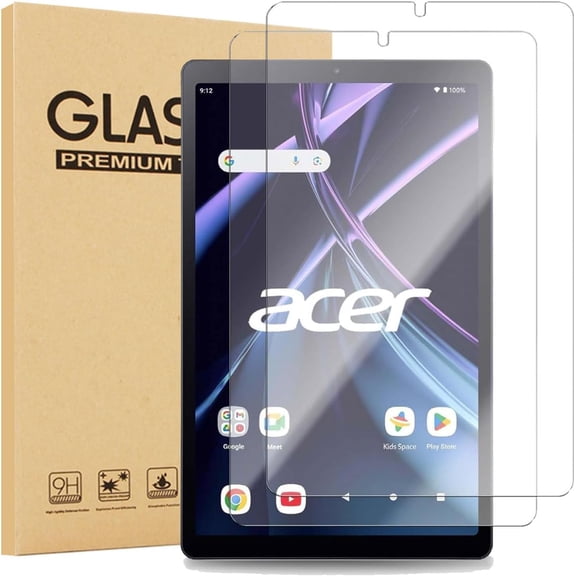 elitegadget 2 Pack Glass Screen Protector for Acer Iconia Tab A8 8.7 Inch - Tempered Glass Film/High Definition/9H Hardness/Scratch Resistant