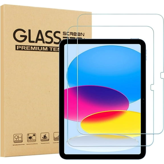 elitegadget 2 Pack Glass Screen Protector for iPad 11th Generation 11 Inch 2025 / iPad 10th Gen 10.9 Inch 2022 - Tempered Glass Film/High Definition/9H Hardness