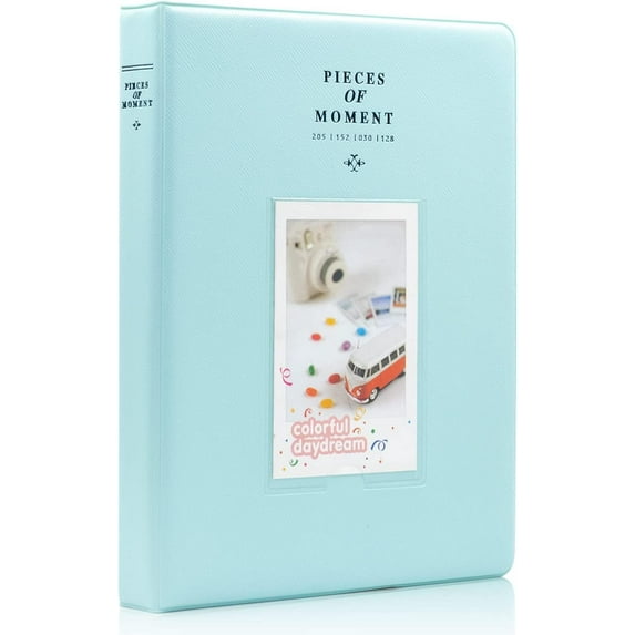 elitegadget 64 Pockets Mini Photo Album for Fujifilm Instax Mini SE - Photo Album Instant Camera Film Picture Photo Book (Light Teal)