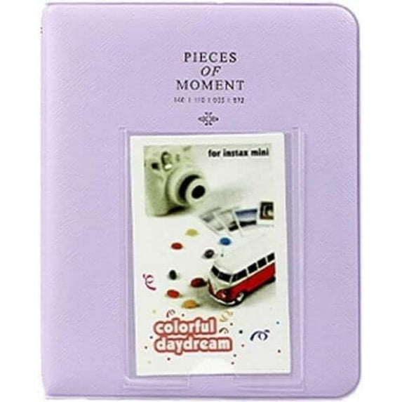 elitegadget 64 Pockets Mini Photo Album for Fujifilm Instax Mini SE - Photo Album Instant Camera Film Picture Photo Book (Lilac)