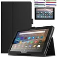 thumbnail image 1 of elitegadget Case for Amazon Fire HD 10 (13th Generation, 2023 Released) - Lightweight Folio Stand PU Leather Cover Case + 1 Screen Protector and 1 Stylus (Black), 1 of 4