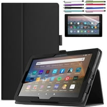 elitegadget Case for Amazon Fire HD 10 (13th Generation, 2023 Released) - Lightweight Folio Stand PU Leather Cover Case   1 Screen Protector and 1 Stylus (Black)