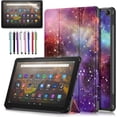 thumbnail image 1 of elitegadget Case for Amazon Fire HD Tablet 10.1" Inch Display (13th Generation, 2023 Released) - Lightweight Tri-fold Stand Cover Case + 1 Screen Protector and 1 Stylus (Black), 1 of 5