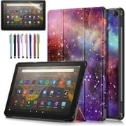elitegadget Case for Amazon Fire HD Tablet 10.1" Inch Display 13th Generation, 2023 Released - Lightweight Tri-fold Stand Cover Case + 1 Screen Protector and 1 Stylus Black