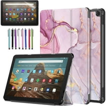 elitegadget Case for Amazon Fire HD Tablet 10.1" Inch Display (13th Generation, 2023 Released) - Lightweight Tri-fold Stand Cover Case + 1 Screen Protector and 1 Stylus (Black)