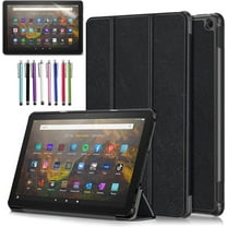 elitegadget Case for Amazon Fire HD Tablet 10.1" Inch Display (13th Generation, 2023 Released) - Lightweight Tri-fold Stand Cover Case   1 Screen Protector and 1 Stylus (Black)