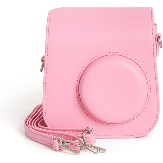 elitegadget Case Cover for Fujifilm Instax Mini SE Instant Camera - Protective PU Bag Cover with Removable Strap Camera Case (Pink)
