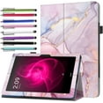 thumbnail image 1 of elitegadget Case for Headwolf WPad5 Android 14 Tablet 10 inch Tablet - Slim Lightweight Folio PU Leather Folding Stand Cover Case + 1 Random Color Stylus (Pink Marble), 1 of 5