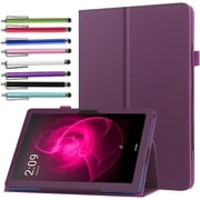 elitegadget Case for Headwolf WPad5 Android 14 Tablet 10 inch Tablet - Slim Lightweight Folio PU Leather Folding Stand Cover Case + 1 Random Color Stylus (Purple)