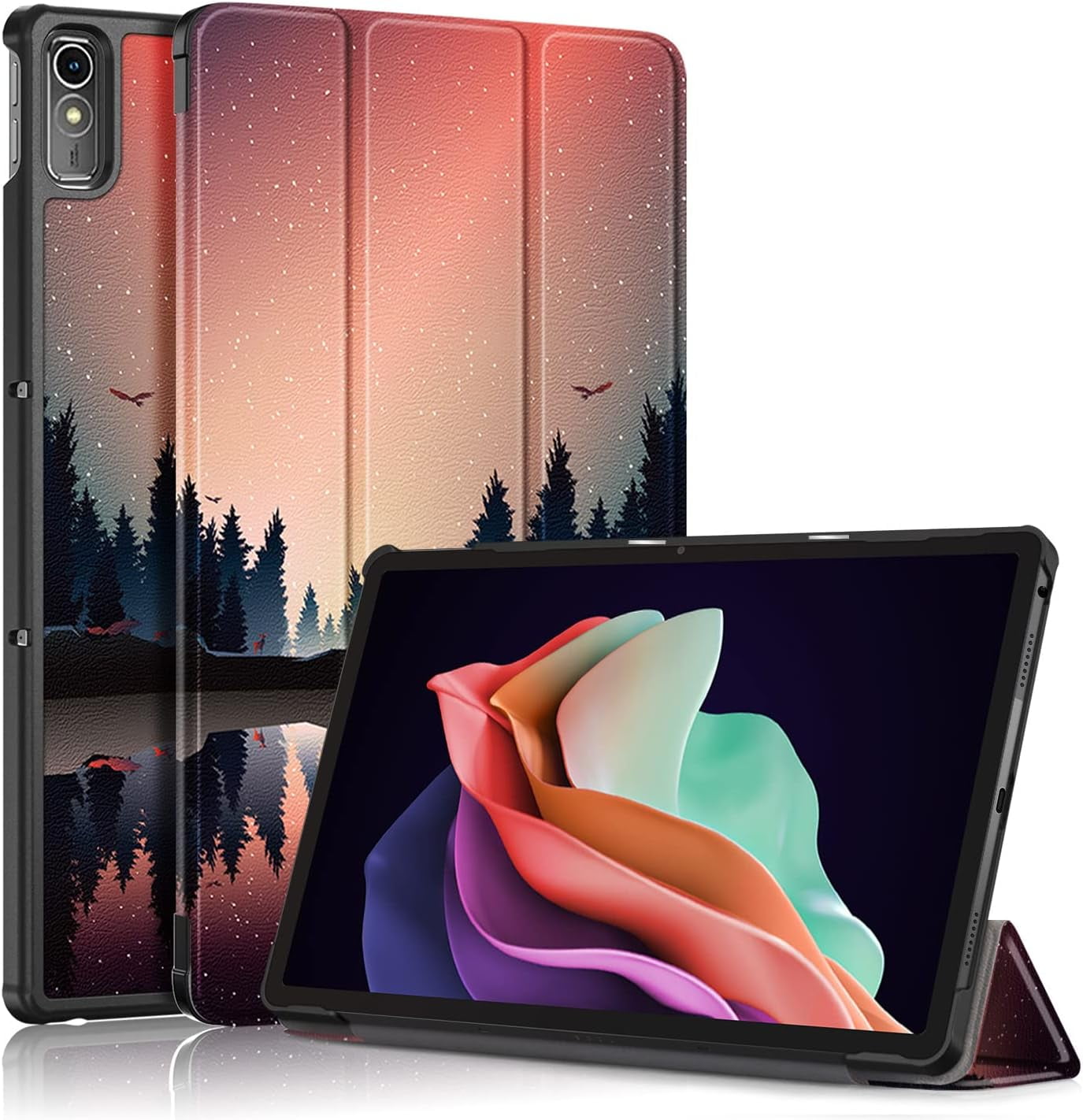 elitegadget Case for Lenovo Tab P11 Gen 2 (11.5 inch) TB-350FU/TB-350XC  Released in 2023 - Trifold Shell Slim Lightweight Stand Auto Wake/Sleep  Folio Cover Case (Forest Dusk)