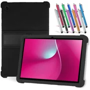 elitegadget Case for Samsung Galaxy Tab A11+ Plus 11 Inch SM-X230/X236 2026 Released - Lightweight Protective Silicone Stand Cover + 1 Random Color Stylus Black