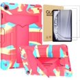 thumbnail image 1 of elitegadget Case for Samsung Galaxy Tab A9+ 11" Inch Tablet (SM-X210/X215/X216) (2023 Released) - Protective Hybrid Case Cover with Kickstand + 2 Pieces Glass Screen Protector (Candy/Pink), 1 of 5