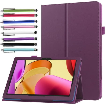 elitegadget Case for Samsung Galaxy Tab A9 Plus 11 Inch 2023, Slim Lightweight Folio Stand Cover PU Leather Case   1 Stylus for Samsung Tablet A9  11" Inch (SM-X210/X216/X218) (Purple)