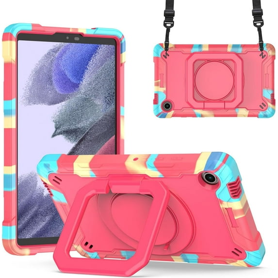 elitegadget Case for Samsung Galaxy Tab A9+ Plus 11 Inch (SM-X210/X215/X216) 2023 Released - Heavy Duty Impact Resistant Case Cover with Rotating Ring Stand + 1 Stylus (Candy/Pink)