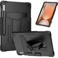 thumbnail image 1 of elitegadget Case for Samsung Galaxy Tab S10 FE+/S10 FE Plus 13.1 Inch 2025 Released - Dual Layer Protective Hybrid Cover Case with Kickstand (Black/Black), 1 of 5