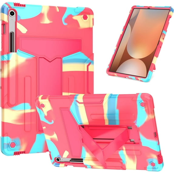 elitegadget Case for Samsung Galaxy Tab S10 FE+/S10 FE Plus 13.1 Inch 2025 Released - Dual Layer Protective Hybrid Cover Case with Kickstand (Candy/Pink)