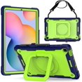 thumbnail image 1 of elitegadget Case for Samsung Galaxy Tab S6 Lite 10.4" 2024/2020/2022 - Heavy Duty Impact Resistant Case Cover with Rotating Ring Stand (Navy Blue/Green), 1 of 5