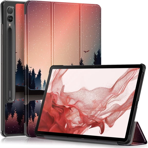 elitegadget Case for Samsung Galaxy Tab S9 11 Inch SM-X710/X716/X718 Released in 2023 - Lightweight Slim Shell Tri-fold Stand Auto Wake/Sleep Folio Cover Case (Forest Dusk)