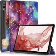 elitegadget Case for Samsung Galaxy Tab S9 Plus 12.4 Inch SM-X810/X816/X818 Released in 2023 - Lightweight Slim Shell Tri-fold Stand Auto Wake/Sleep Folio Cover Case (Galaxy)