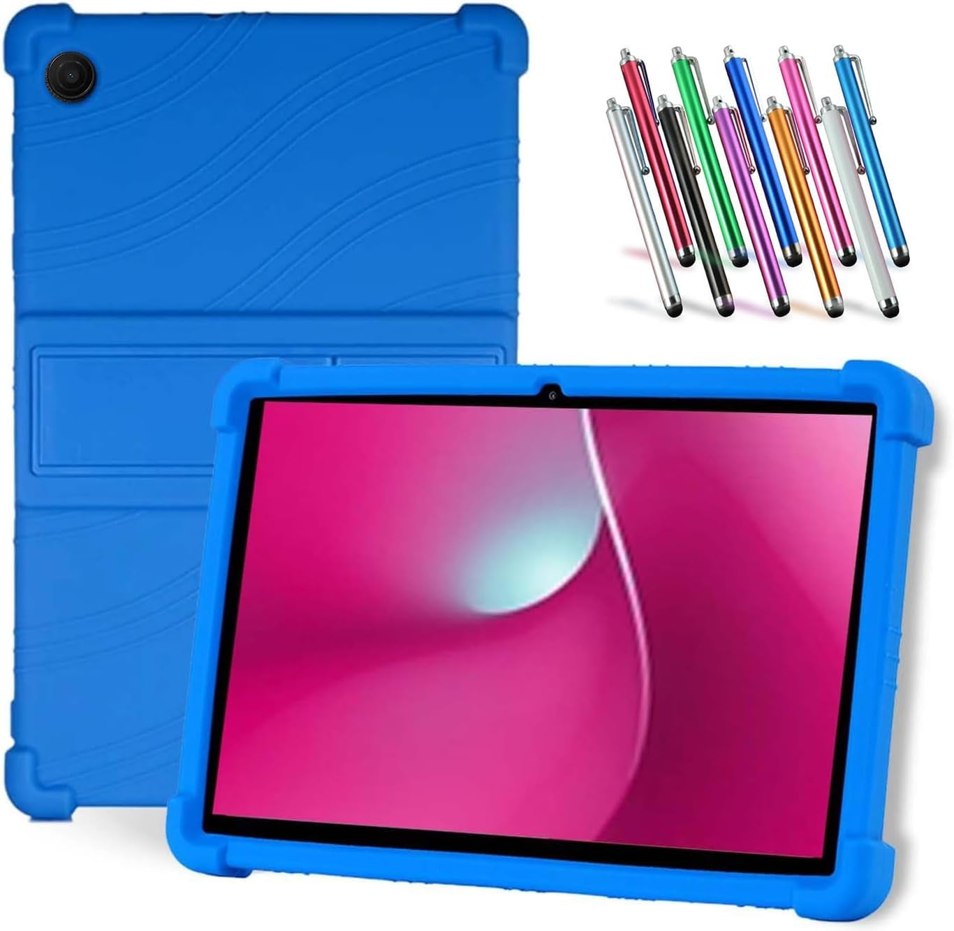 HUAYIJIE Custodia Con Supporto Per Tablet Alcatel 3T10 (2020) - Cover In Pelle Sintetica, Nero - 5