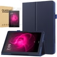 thumbnail image 1 of elitegadget Case for T-Mobile Revvl Tab 5G 10.36" Tablet 2023 Release - Slim Lightweight Folio Stand Cover PU Leather Case Cover + 2 Pieces Glass Screen Protector (Navy Blue), 1 of 5