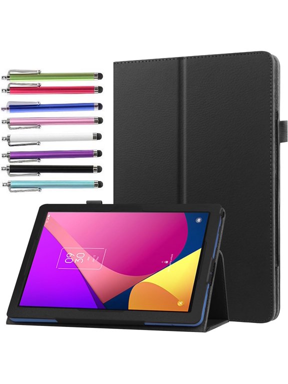 Case for TCL Tab 8 LE 8.0 inch (2023 Release, Model: 9137W) - Slim Lightweight Folio Stand Cover PU Leather Case Cover + 1 Random Color Stylus (Black)