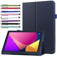 thumbnail image 1 of elitegadget Case For TCL Tab 8V/Tab 8 LE/Tab 8 Plus/Tab 8 wifi/Tab 8 SE (9137W, 9132X, 9138S, 6048E, 91232X1) - Lightweight Folio Stand Cover PU Case Cover + 1 Random Color Stylus (Navy Blue), 1 of 5