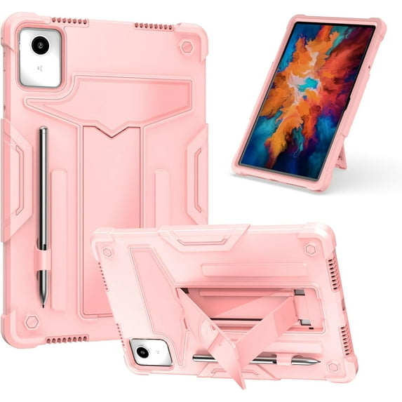 elitegadget Case for Lenovo Tab M11 11 inch Tablet (TB-330FU / TB-331FC) 2024 Released - Hybrid Protective Case Cover with Kickstand (Pink/Pink)