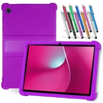 elitegadget Case for Samsung Galaxy Tab A9  / A9 Plus 11 inch 2023 - Lightweight Protective Silicone Stand Cover   1 Random Color Stylus (Purple)