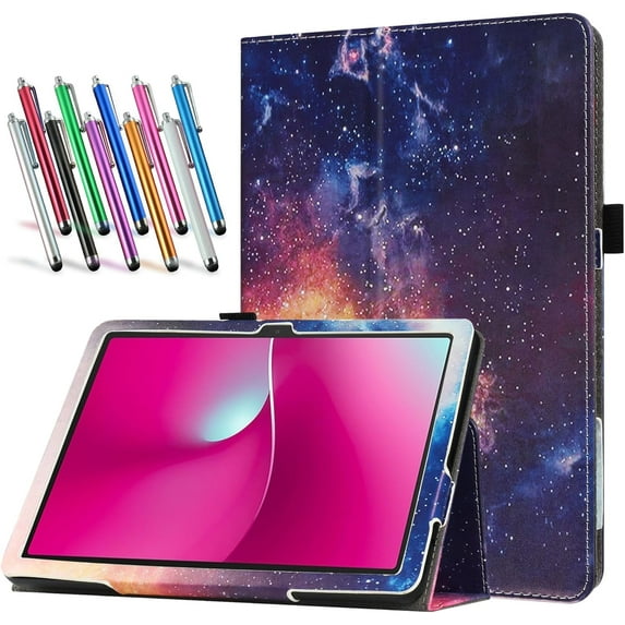 elitegadget Case for T-Mobile REVVL Tab 2 5G 10.1 Inch Tablet 2025 Released - Lightweight Folio PU Leather Cover with 1 Random Stylus (Sky Galaxy)
